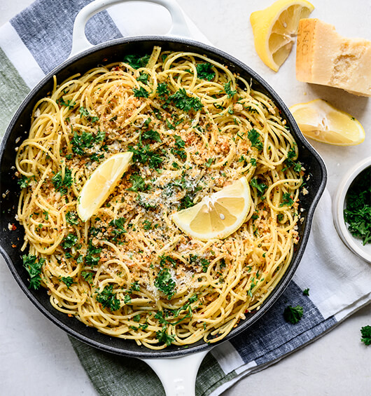 Aglio e Olio with Herbed Breadcrumbs